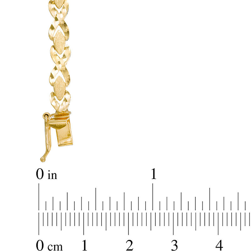 Main Image 2 of Diamond-Cut "X" Bracelet in 10K Gold