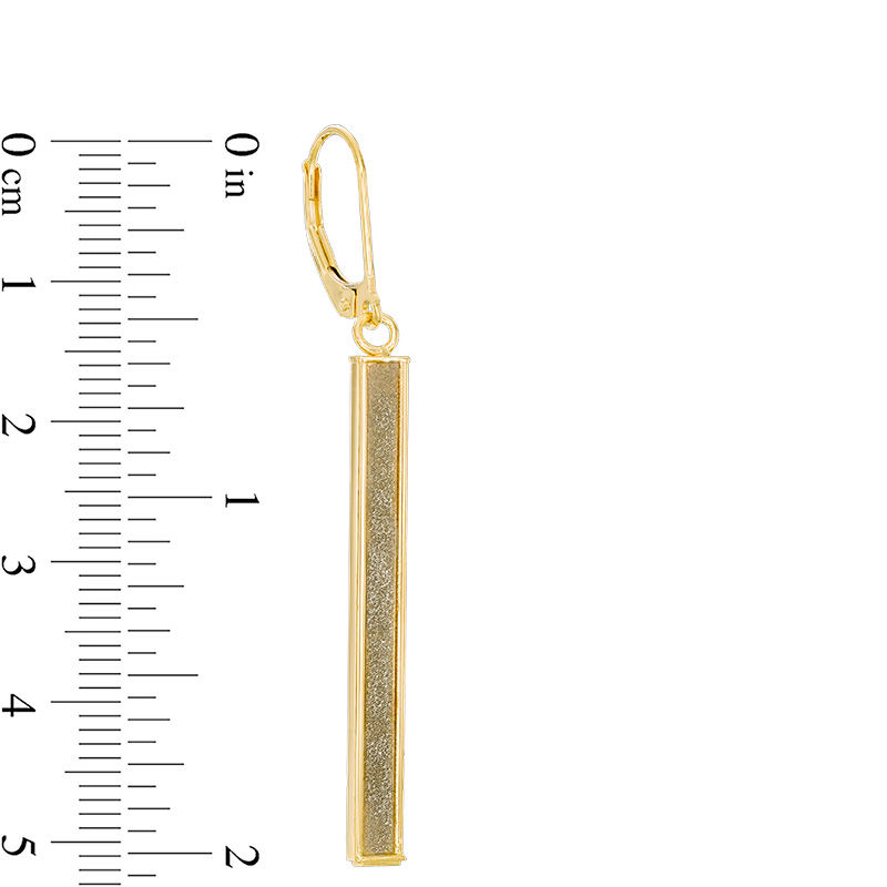 Main Image 2 of Glitter Enamel Bar Drop Earrings in 10K Gold