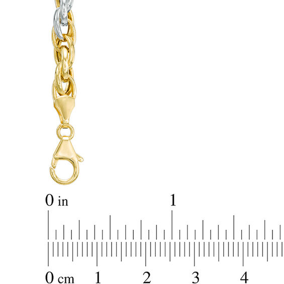 8.4mm Interlocking Link Bracelet in 10K Gold - 7.25"