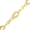 Thumbnail Image 1 of Double Oval and Twisted Marquise Bracelet in 10K Gold - 7.5"