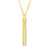 Thumbnail Image 1 of Textured Linear Bar Necklace in 10K Gold