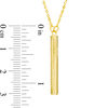 Thumbnail Image 2 of Textured Linear Bar Necklace in 10K Gold