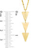 Thumbnail Image 2 of Linear Triple Triangle Pendant in 10K Gold