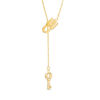 Thumbnail Image 0 of Lock and Key Lariat Necklace in 10K Gold