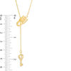 Zales Lock and Key Lariat Necklace in 10K Gold