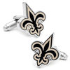Thumbnail Image 1 of NFL New Orleans Saints Logo Enamel Cuff Links in White Rhodium Brass