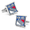 Thumbnail Image 0 of Men's NHL New York Rangers Logo Enamel Cuff Links in White Rhodium Brass