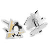 Thumbnail Image 2 of NHL Pittsburgh Penguins Mascot Enamel Cuff Links in White Rhodium Brass