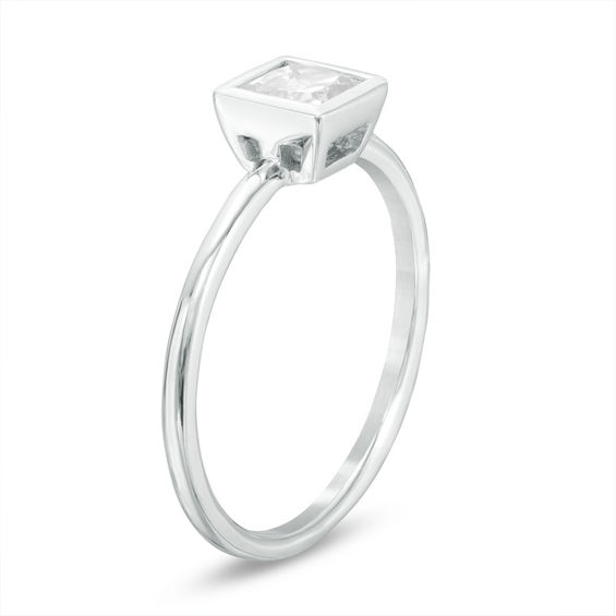 1/2 CT. Certified Princess-Cut Diamond Solitaire Engagement Ring in 14K White Gold