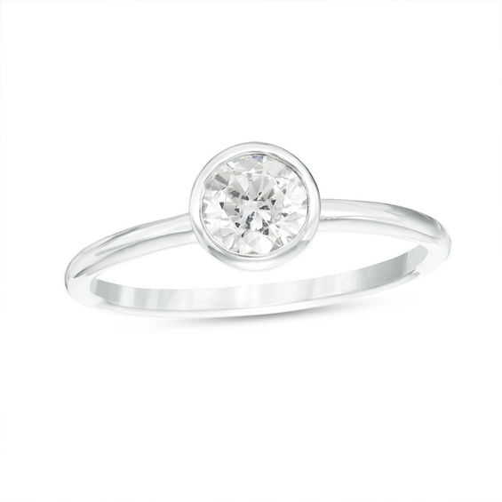 1/2 CT. Certified Diamond Solitaire Engagement Ring in 14K White Gold