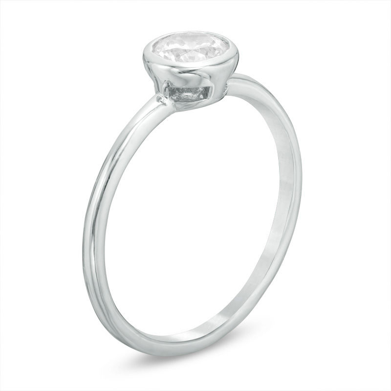 Main Image 2 of 1/2 CT. Certified Diamond Solitaire Engagement Ring in 14K White Gold