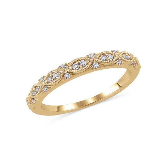 1/8 CT. T.W Diamond Art Deco Anniversary Band in 14K Gold 1/8 CT. T.W Diamond Art Deco Anniversary Band in 14K Gold