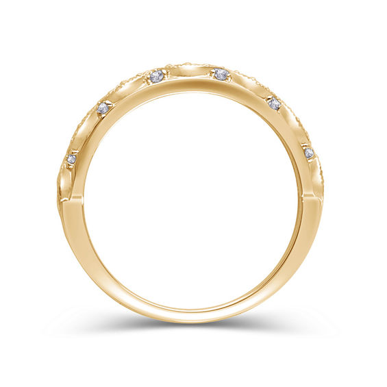 1/8 CT. T.W Diamond Art Deco Anniversary Band in 14K Gold 1/8 CT. T.W Diamond Art Deco Anniversary Band in 14K Gold