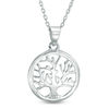 Thumbnail Image 0 of Tree of Life Circle Pendant in Sterling Silver