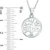 Thumbnail Image 1 of Tree of Life Circle Pendant in Sterling Silver