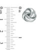 Thumbnail Image 1 of Rope-Textured Edge Love Knot Stud Earrings in Sterling Silver