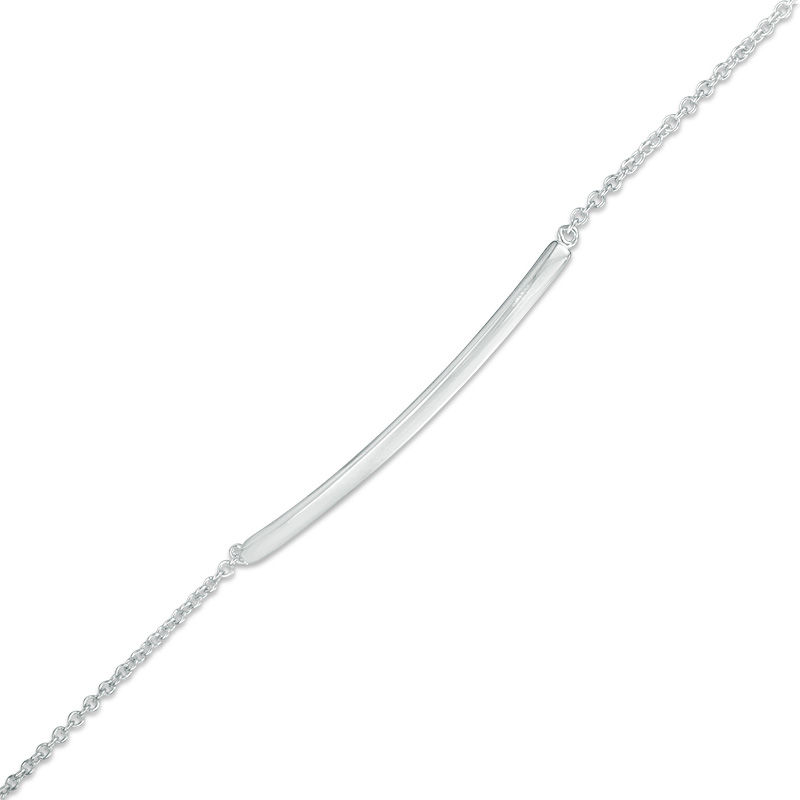Main Image 1 of Curved Bar Bracelet in Sterling Silver