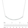 Thumbnail Image 1 of Curved Bar Necklace in Sterling Silver