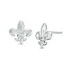 Thumbnail Image 1 of Fleur-de-Lis Stud Earrings in Sterling Silver