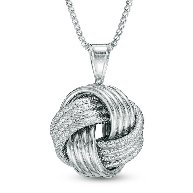 Main Image 1 of Love Knot Pendant in Sterling Silver