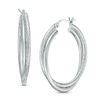 Thumbnail Image 0 of 32mm Double Tube Hoop Earrings in Sterling Silver