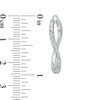 Thumbnail Image 2 of 20mm Diamond-Cut Twisted Hoop Earrings in Sterling Silver