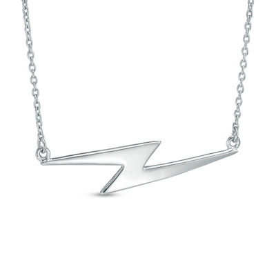 Sterling Silver Thunderbolt Necklace Lightning Jewelry Magic Necklace