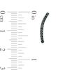 Thumbnail Image 2 of 1/6 CT. T.W. Black Diamond Curved Bar Crawler Earrings in Sterling Silver