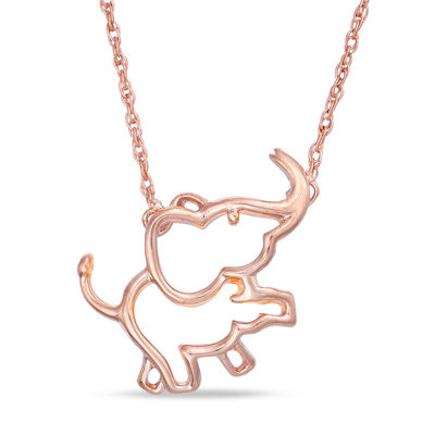 Simple Moonstone Gold Lucky Elephant Necklace