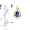 Thumbnail Image 3 of Pear-Shaped Lab-Created Blue and White Sapphire Pendant and Stud Earrings Set in Sterling Silver with 14K Gold Plate