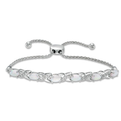 Bolo Bracelet Xoxo Bracelet Kay Jewelers Oval Lab-Created Opal And