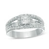 Thumbnail Image 0 of 1-1/5 CT. T.W. Princess-Cut Diamond Frame Split Shank Engagement Ring in 14K Gold