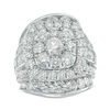 Thumbnail Image 0 of 10 CT. T.W. Composite Diamond Double Cushion Frame Multi-Row Engagement Ring in 14K White Gold