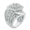 Thumbnail Image 1 of 10 CT. T.W. Composite Diamond Double Cushion Frame Multi-Row Engagement Ring in 14K White Gold