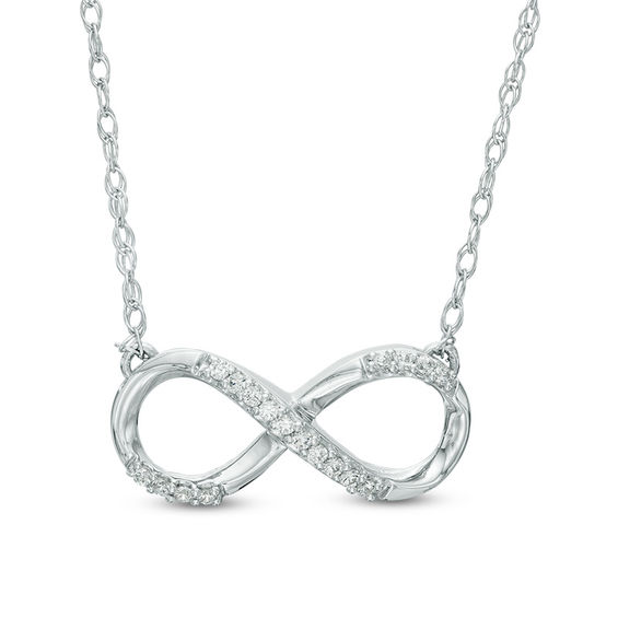 1/10 CT. T.w. Diamond Infinity Necklace in Sterling Silver