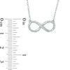 Thumbnail Image 1 of 1/10 CT. T.W. Diamond Infinity Necklace in Sterling Silver
