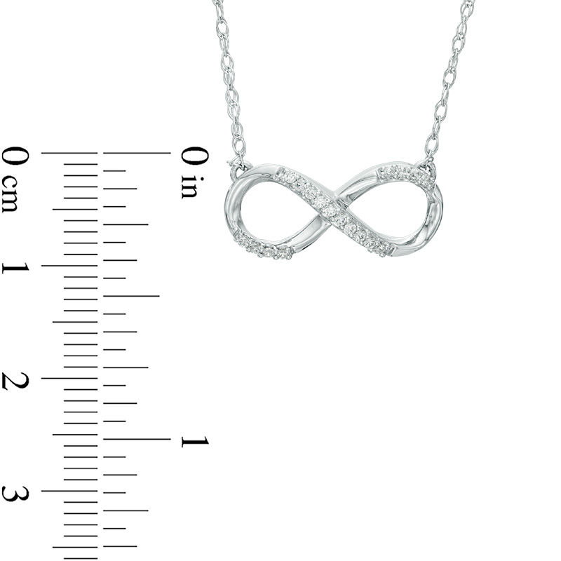 1 10 CT. T.W. Diamond Infinity Necklace in Sterling Silver Zales
