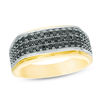 Thumbnail Image 0 of Men's 1 CT. T.W. Black Diamond Ring in 10K Two-Tone Gold