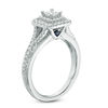 Thumbnail Image 1 of Vera Wang Love Collection 5/8 CT. T.W. Princess-Cut Diamond Double Frame Engagement Ring in 14K White Gold