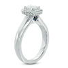 Thumbnail Image 2 of Vera Wang Love Collection 3/4 CT. T.W. Emerald-Cut Diamond Rectangle Frame Engagement Ring in 14K White Gold