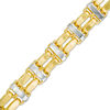 Thumbnail Image 1 of 8.4mm Double Row Link Bracelet in 10K Two-Tone Gold - 8.5"