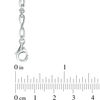Thumbnail Image 2 of Oval Lab-Created Ceylon Sapphire Infinity Link Bracelet in Sterling Silver - 7.25"
