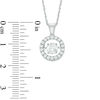 Thumbnail Image 1 of 6.5mm Lab-Created White Sapphire Circle Pendant in Sterling Silver