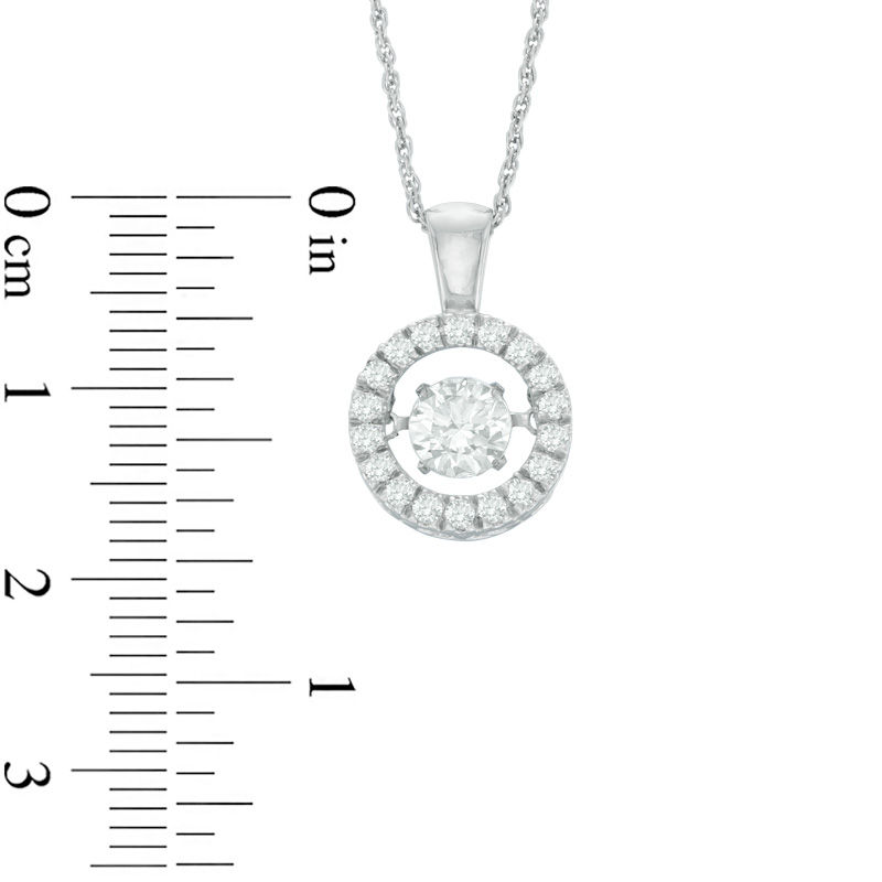 6.5mm Lab-Created White Sapphire Circle Pendant in Sterling Silver