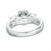 Thumbnail Image 2 of 2-1/5 CT. T.W. Diamond Oval Frame Past Present Future® Bridal Set in 14K White Gold