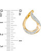 Thumbnail Image 1 of 1/3 CT. T.W. Diamond Flat Front Twist Earrings in 10K Gold