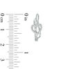 Thumbnail Image 2 of 1/10 CT. T.W. Diamond Heart Woven Hoop Earrings in Sterling Silver