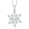 Thumbnail Image 0 of Diamond Accent Snowflake Pendant in Sterling Silver