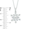 Thumbnail Image 1 of Diamond Accent Snowflake Pendant in Sterling Silver