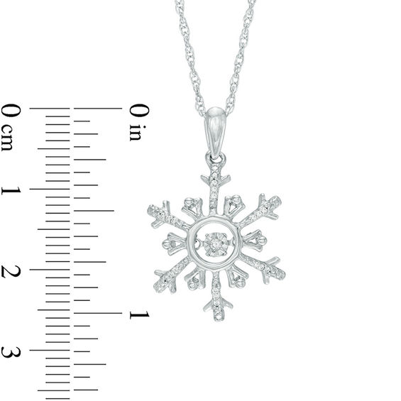 Diamond Accent Snowflake Pendant in Sterling Silver